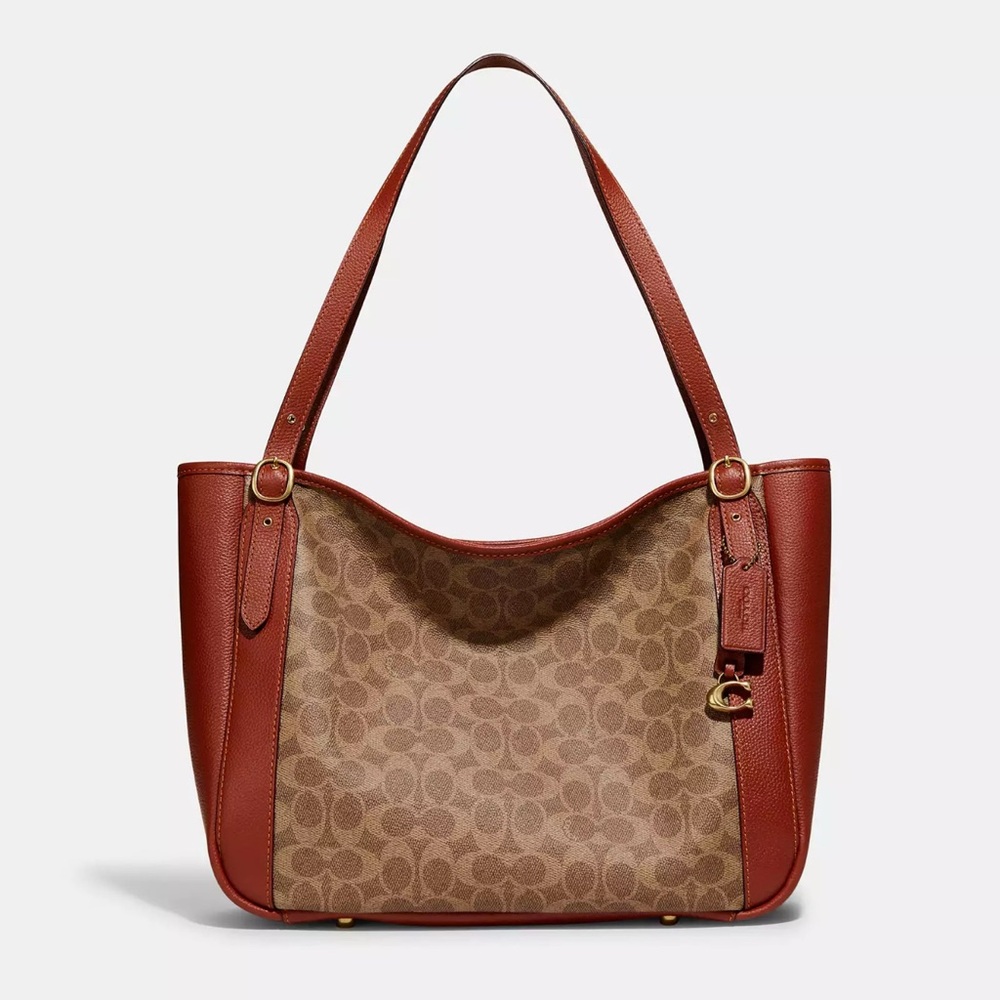 Used Coach Alana Tote in Signature Canvas/Tan Rust